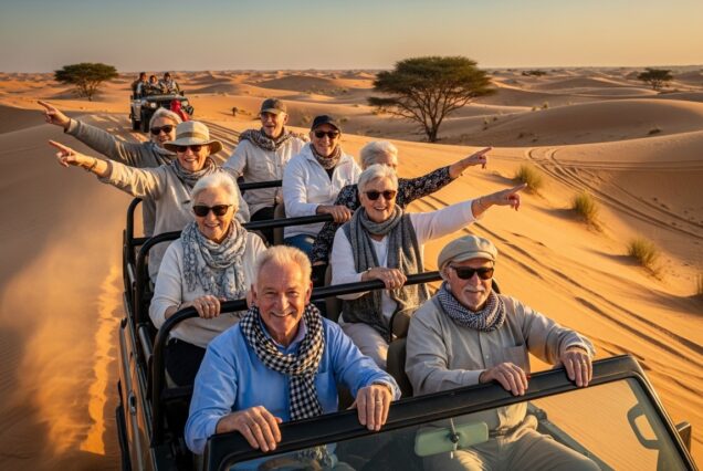 Senior-friendly desert safari with sunset photography